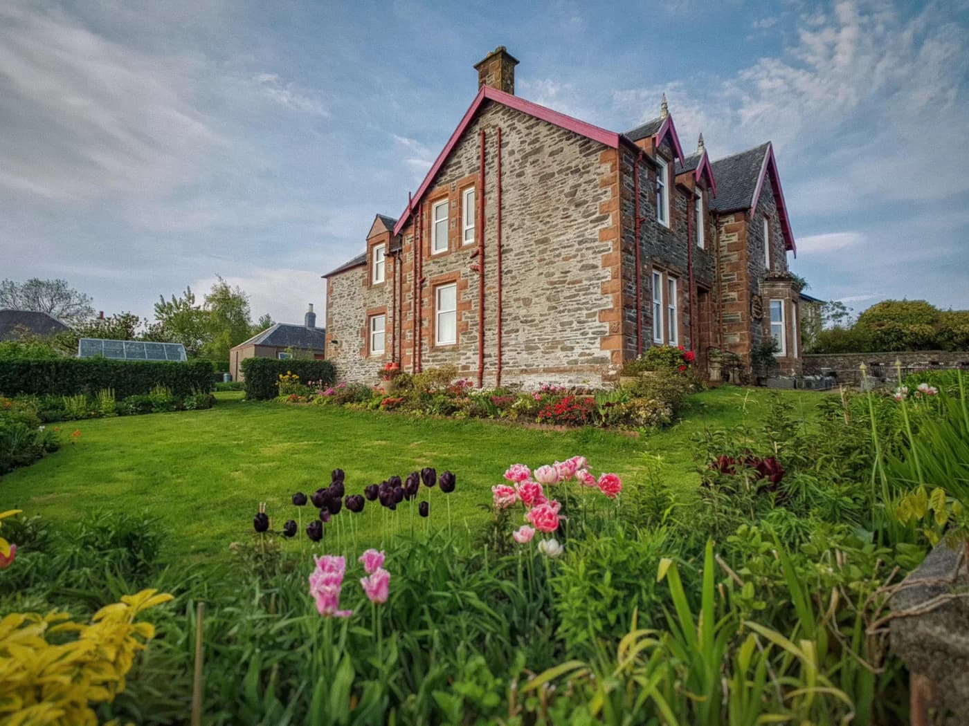 Drumfearne Guesthouse and its flower garden