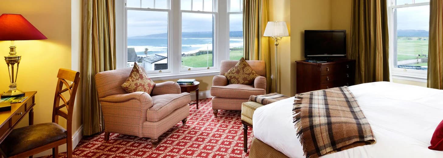 A guest room at The Ugadale Hotel