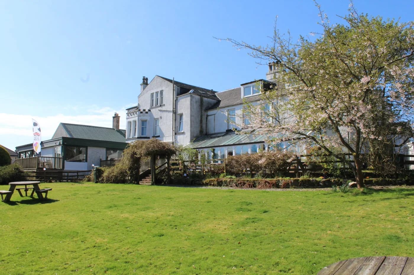 The Carradale Hotel and its garden