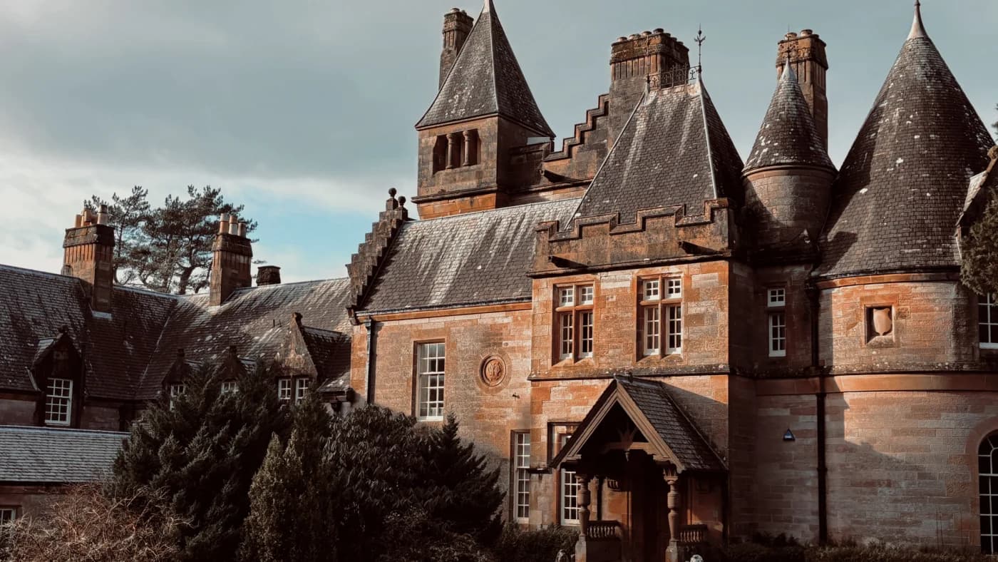 Historic stone buildings at Killean Estate