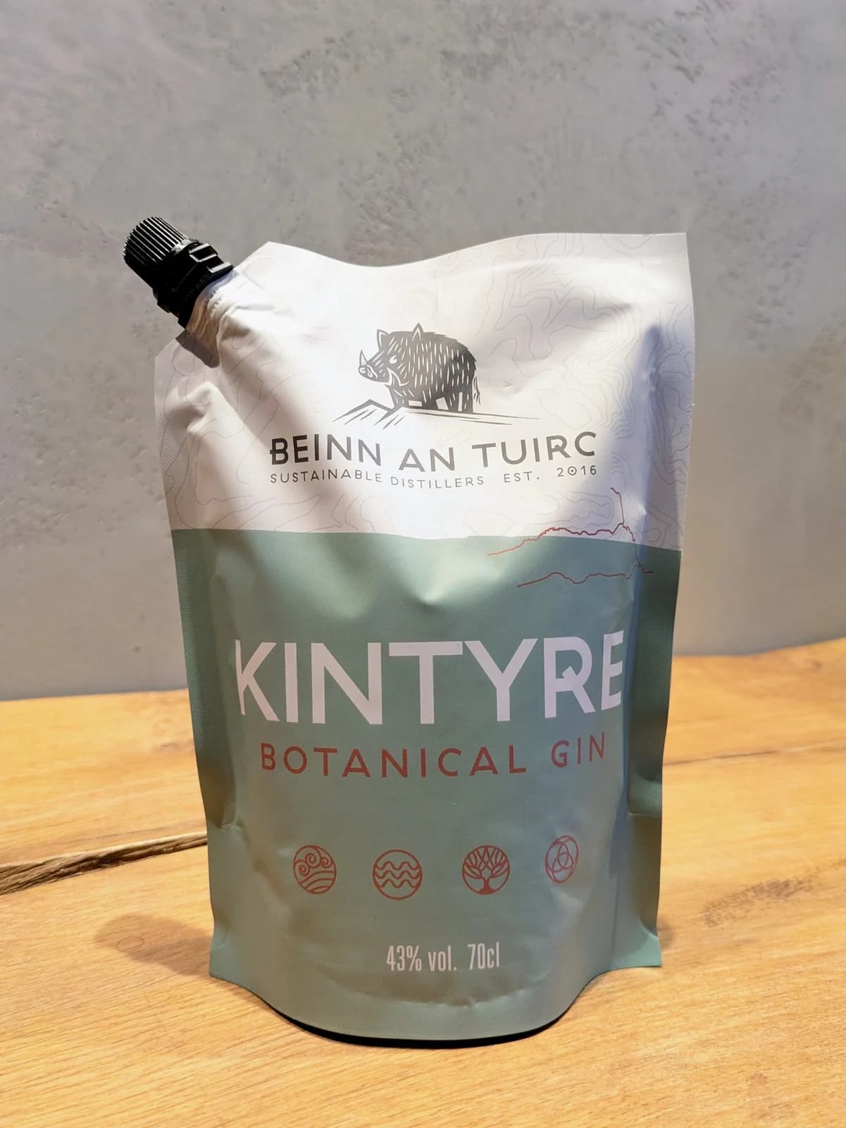 Kintyre Botanical Gin refill pouch from Beinn an Tuirc Distillers